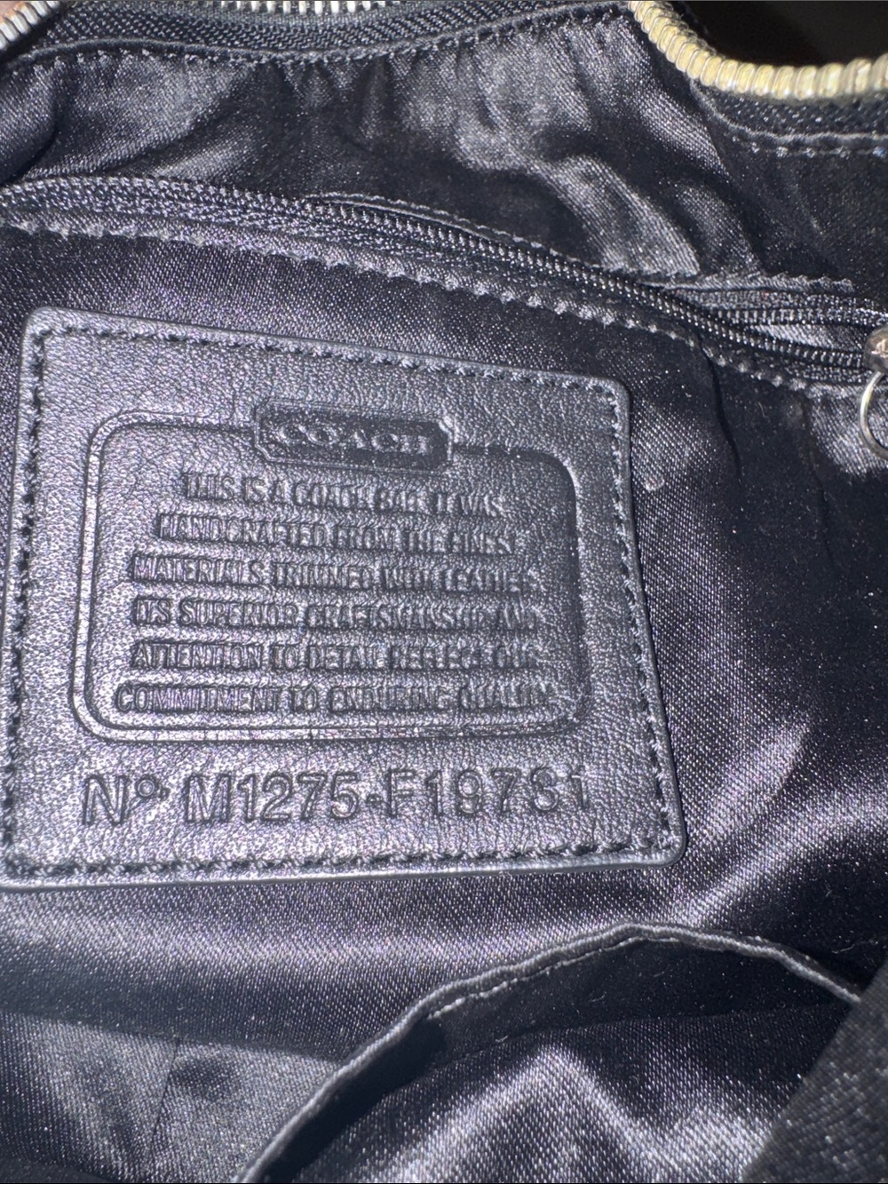 Coach Black Signature Jacquard Shoulder Bag - Picture 3 of 4